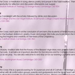 Shared Lenten Pilgrimage: From Cambridge to the Cross