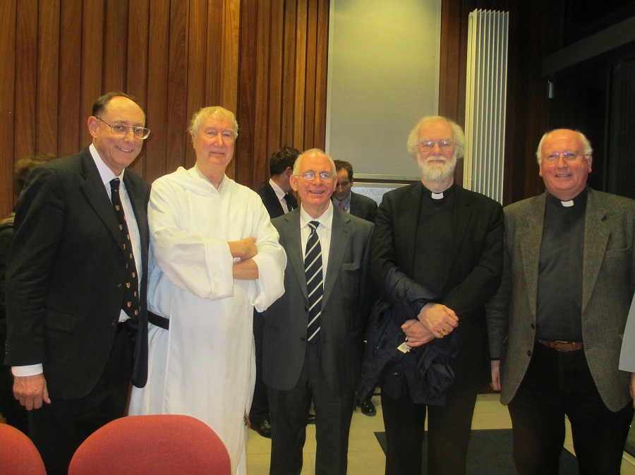 From left: Prof. Paul Luzio, Fr Timothy Radcliffe, Prof. John Loughlin, Dr Rowan Williams and Fr Alban McCoy