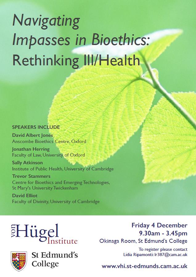 Navigating Impasses in Bioethics: Rethinking Ill/Health - image