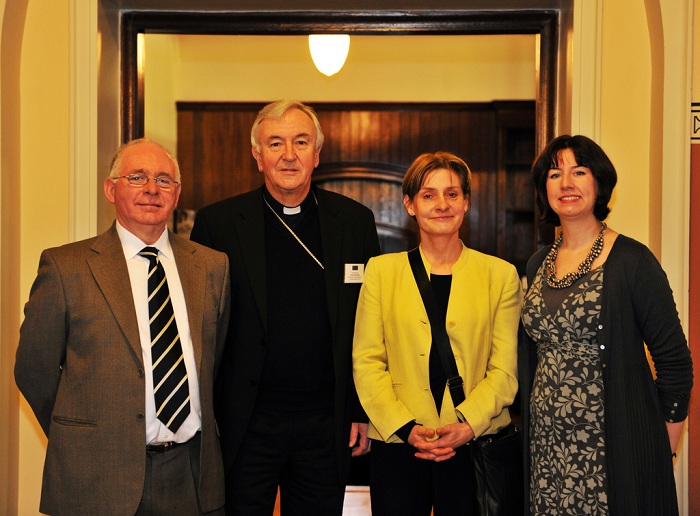 Plater Trust Award: In the picture: Prof. Loughlin (left), Archbishop Nichols, Ms O'Brien and Dr Rowlands (right)